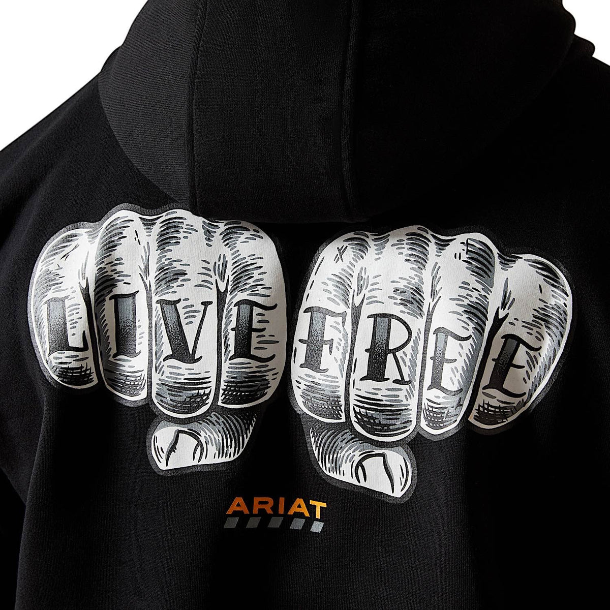 Ariat Mens Rebar Workman Bare Knuckle Hoodie - Black