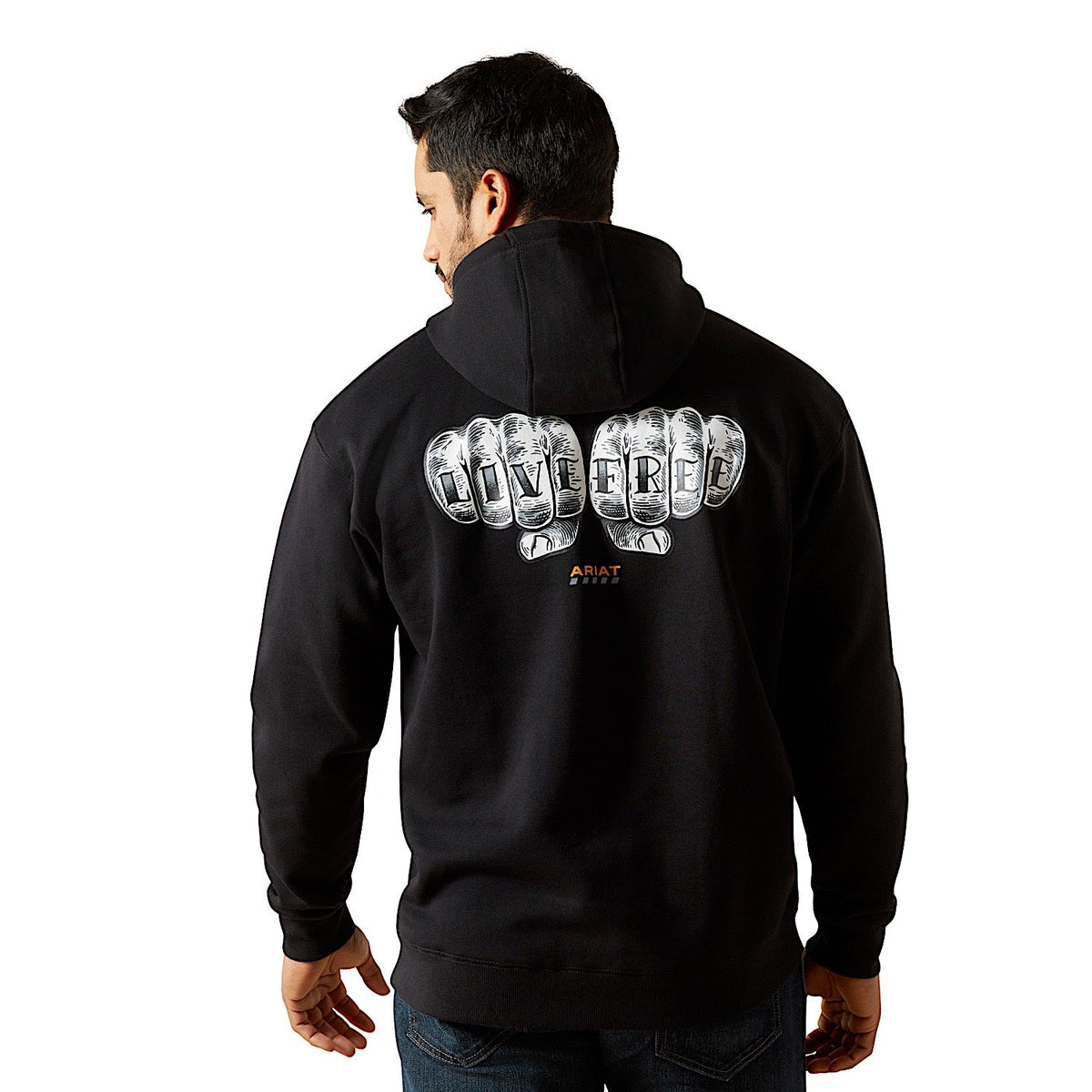 Ariat Mens Rebar Workman Bare Knuckle Hoodie - Black