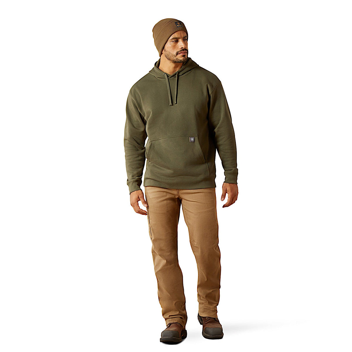 Ariat Mens Rebar Workman Hardhead Hoodie - Grape Leaf