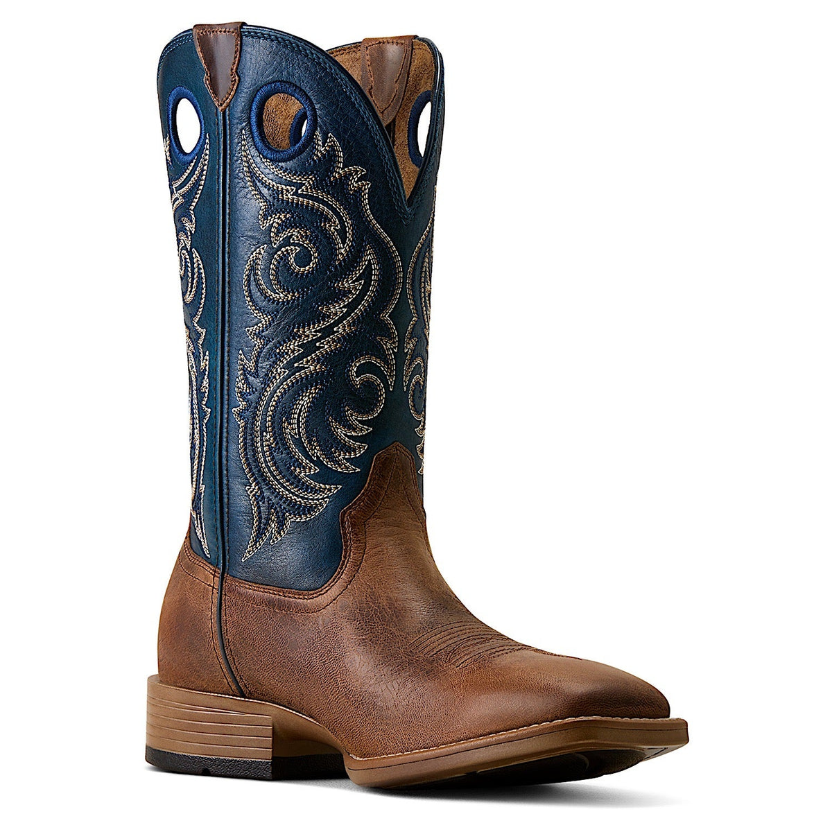 Ariat Men’s Redcliff Wide Square Toe Cowboy Boot - Autumn Tan/Midnight Azure
