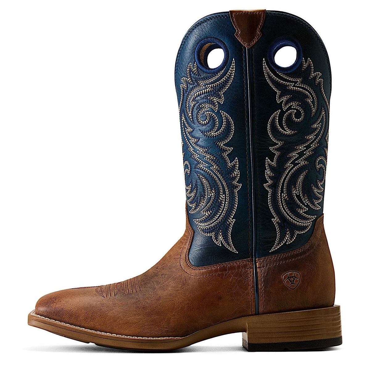 Ariat Men’s Redcliff Wide Square Toe Cowboy Boot - Autumn Tan/Midnight Azure