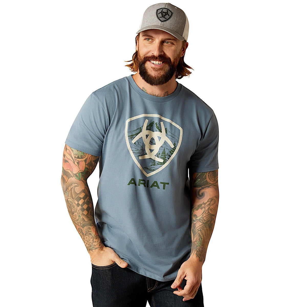 Ariat Men’s Rocky Peak T-Shirt - Light Denim