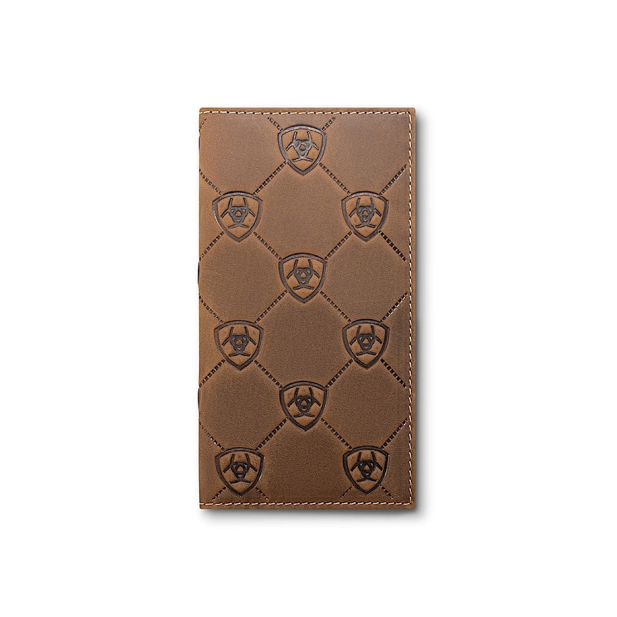 Ariat Mens Rodeo Style Wallet Floral Embossed Shield - Black