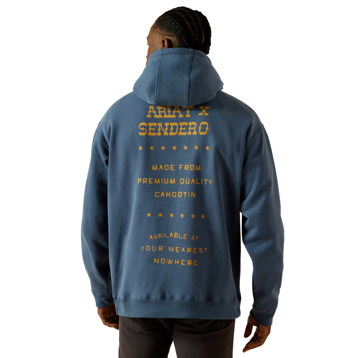 Ariat Mens Sendero Back In The Saddle Hoodie Dark Denim
