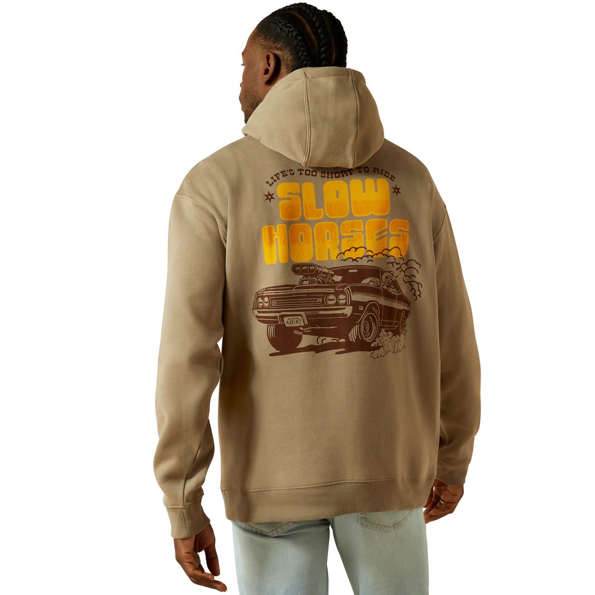Ariat Mens Sendero Slow Horses Hoodie Brindle