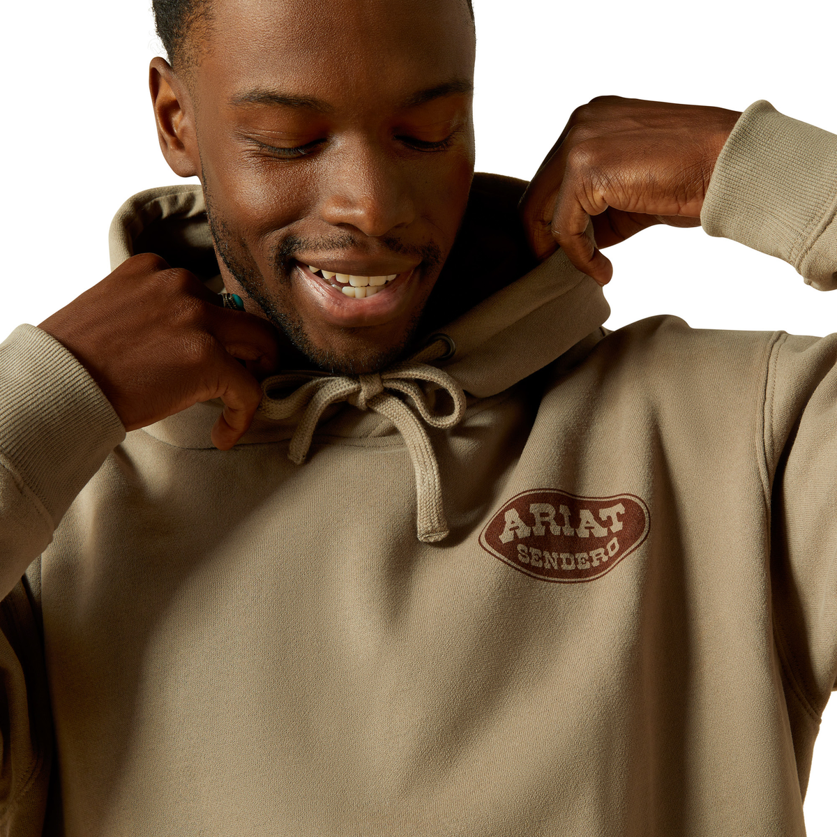Ariat Mens Sendero Slow Horses Hoodie Brindle