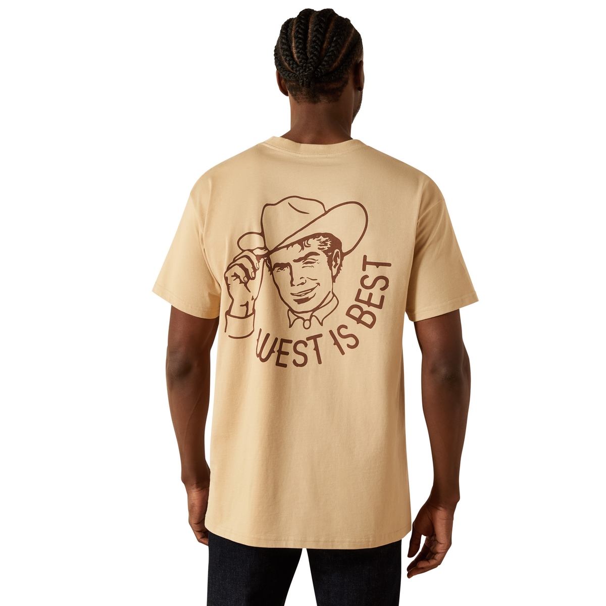 Ariat Mens Sendero West Is Best Tee - Irish Cream