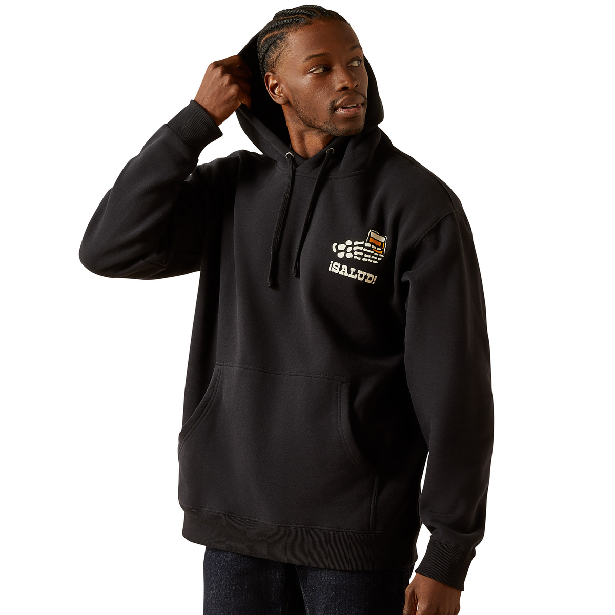 Ariat Mens Sendero When Life Gives You Agaves Hoodie Black
