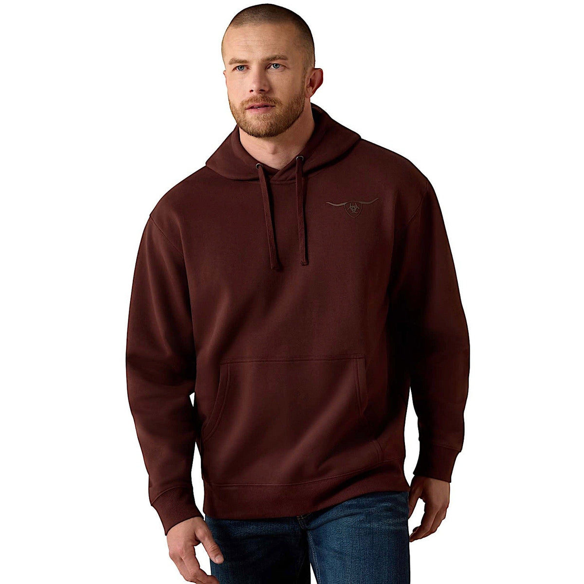 Ariat Men’s Shield Steerhead Hoodie - Brown