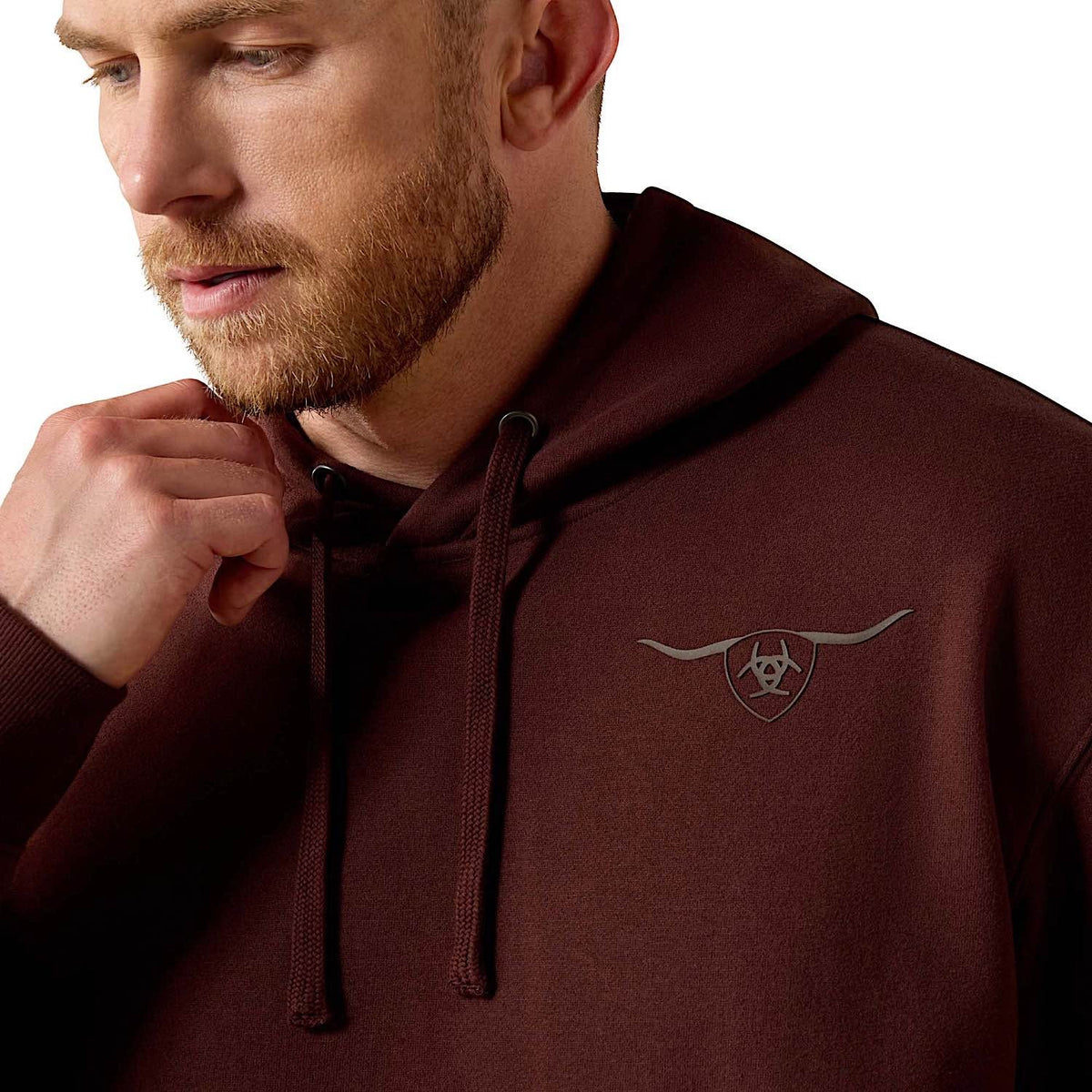 Ariat Men’s Shield Steerhead Hoodie - Brown