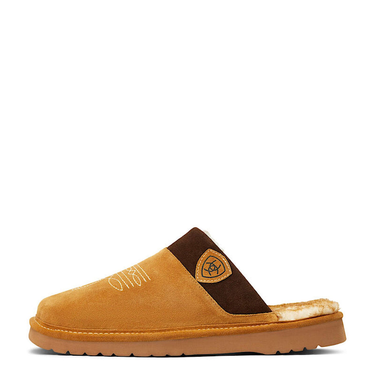 Ariat Mens Silversmith Square Toe Slipper - Chestnut with Chocolate