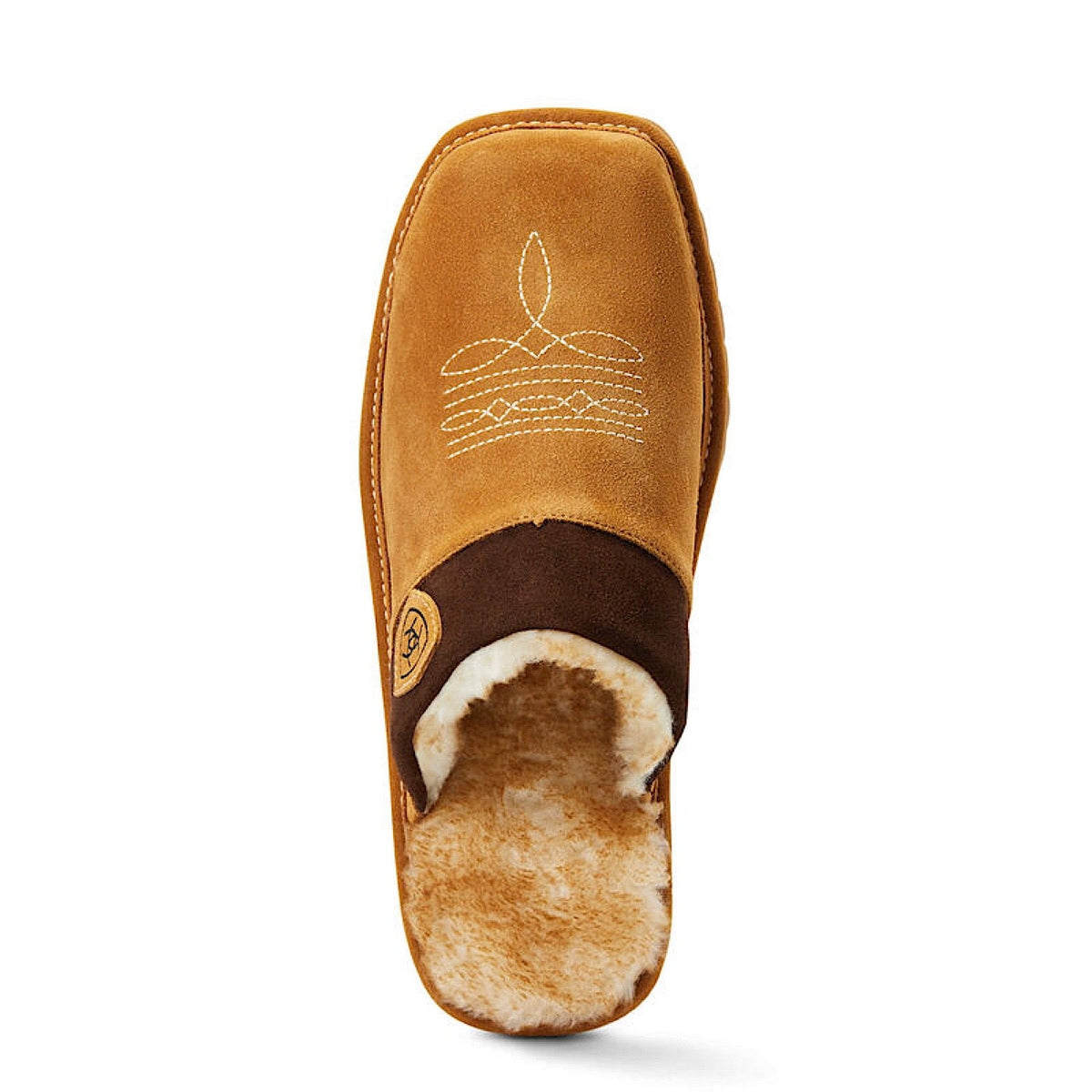 Ariat Mens Silversmith Square Toe Slipper - Chestnut with Chocolate