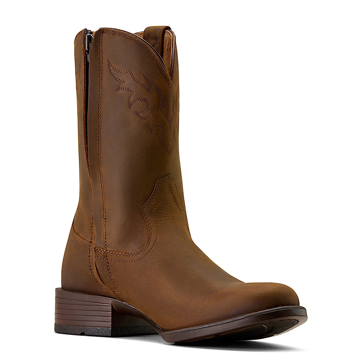 Ariat Men’s Sonoro Roper Toe Western Boot - Distressed Brown