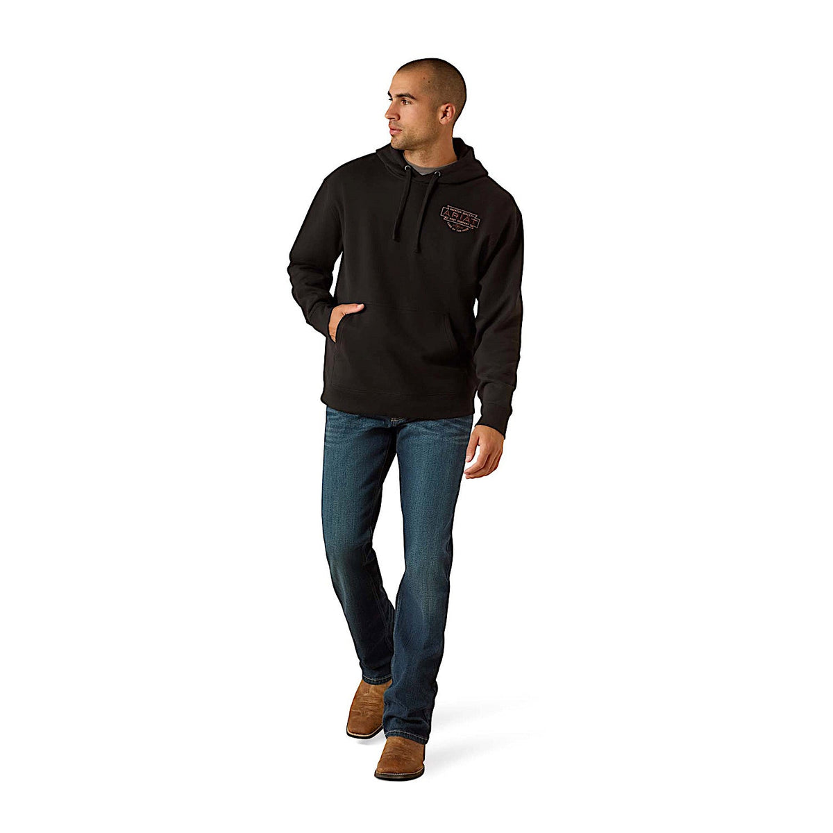 Ariat Men’s Southwest Simple Buckle Hoodie - Black