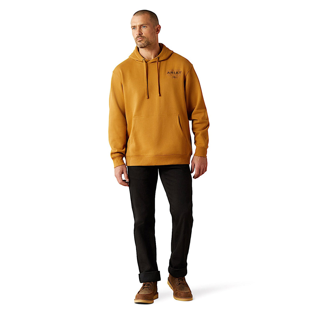 Ariat Mens Southwest Simple Buckle Hoodie - Bone Brown