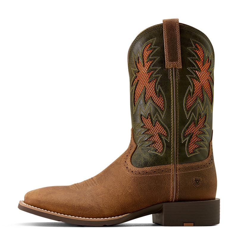 Ariat Mens Sport Cool VentTEK Western Boot - Buff Tan / Dusty Olive
