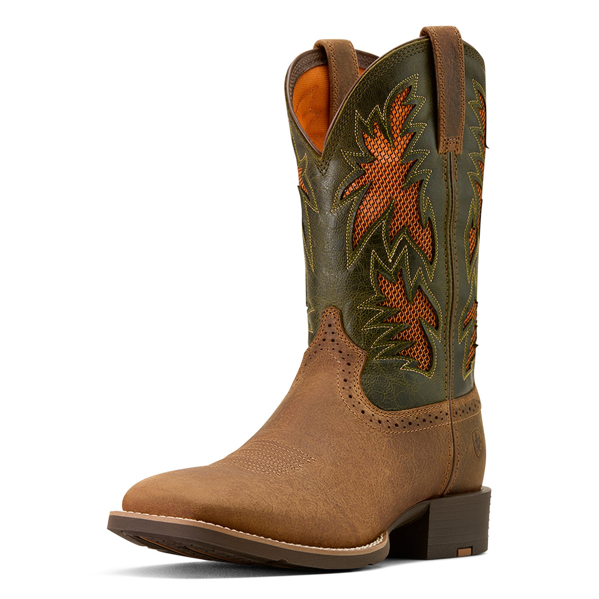 Ariat Mens Sport Cool VentTEK Western Boot - Buff Tan / Dusty Olive