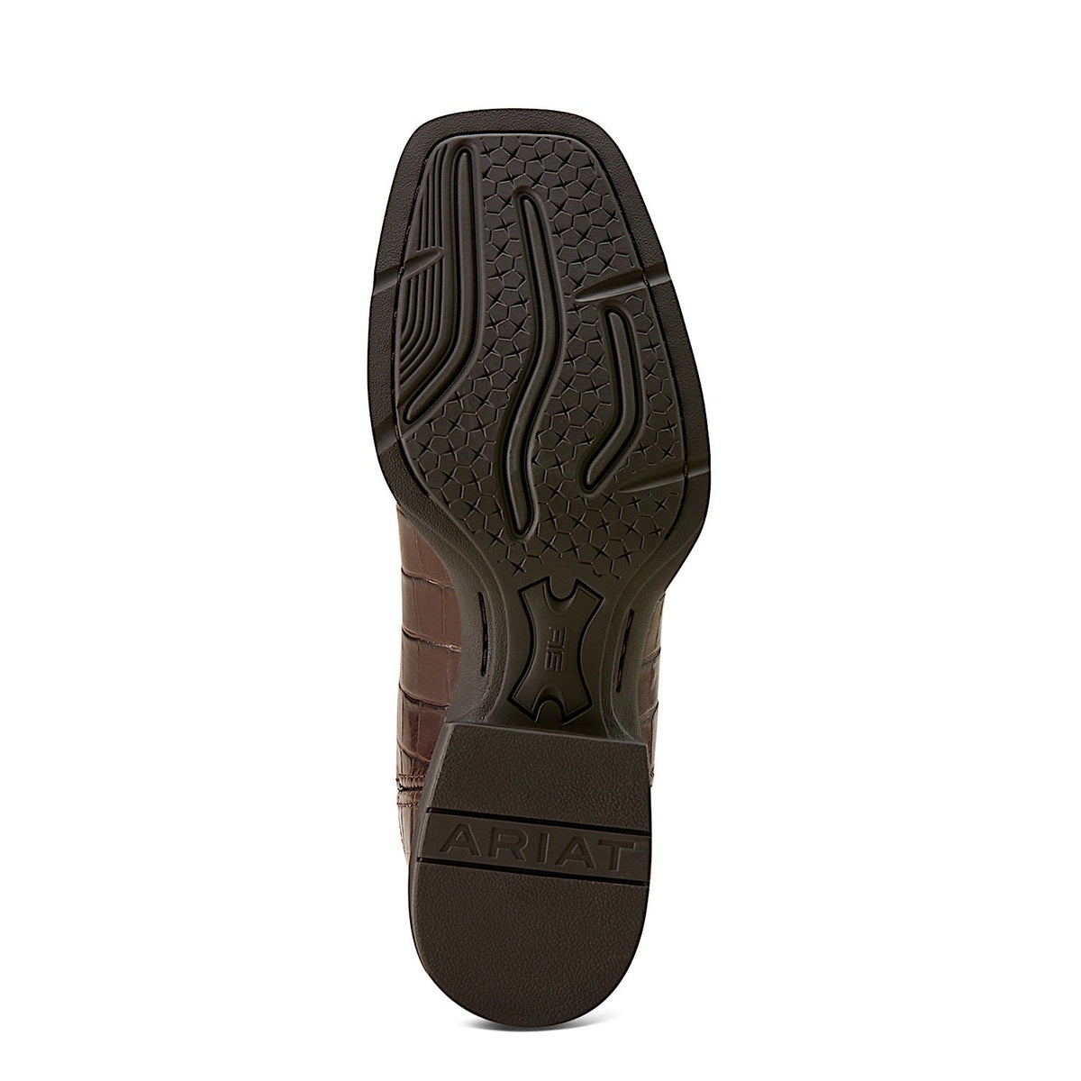 Ariat Men’s Sport Latigo Wide Square Toe Cowboy Boot - Chocolate Croc Print/Bitter Chocolate