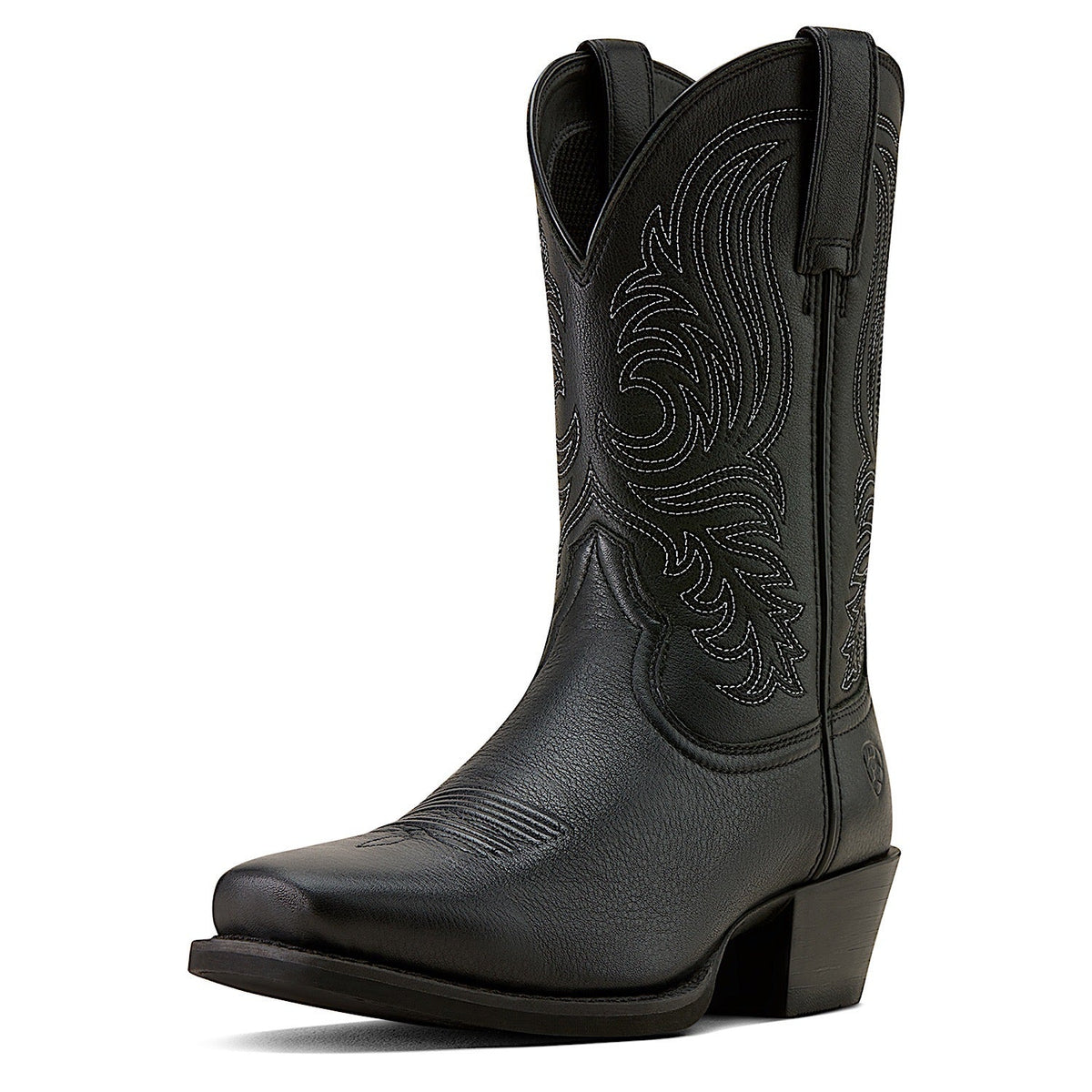 Ariat Mens Sport Lawman Square Toe Cowboy Boot - Black Deertan