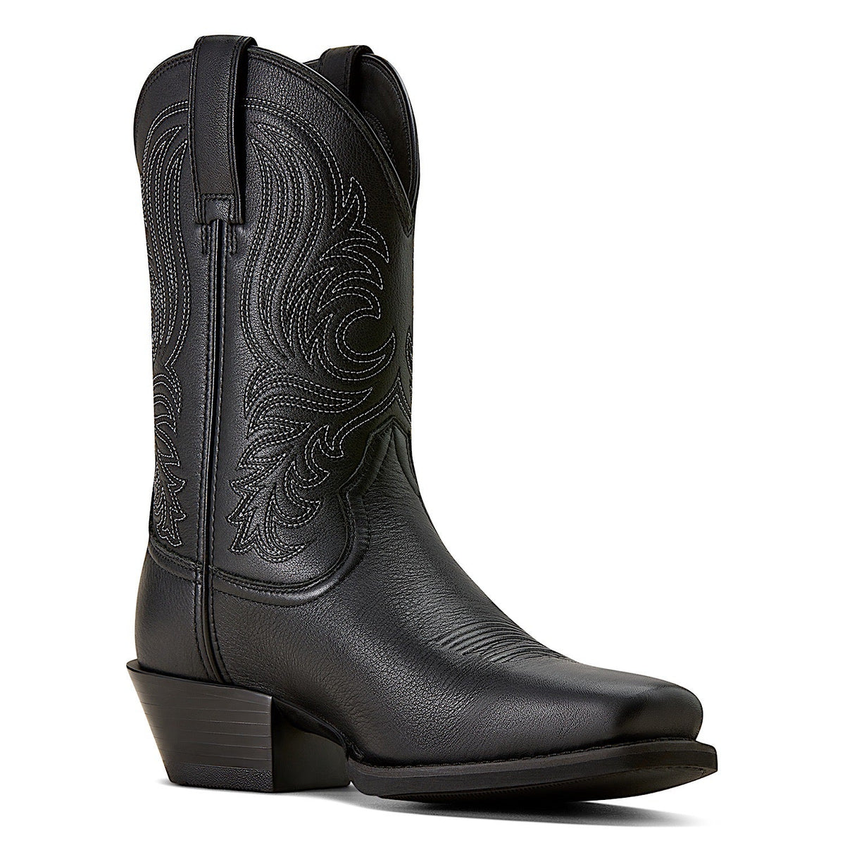 Ariat Mens Sport Lawman Square Toe Cowboy Boot - Black Deertan