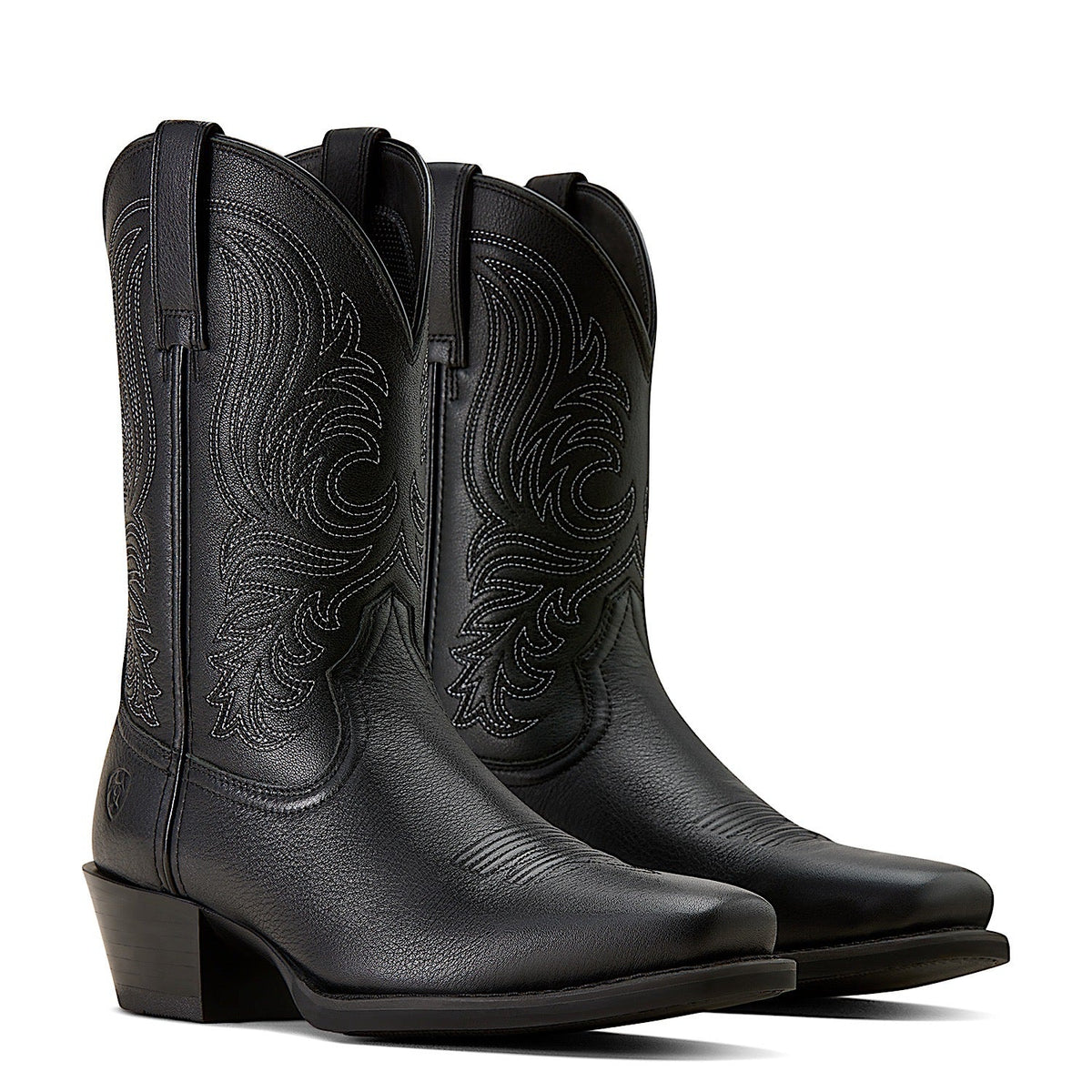 Ariat Mens Sport Lawman Square Toe Cowboy Boot - Black Deertan
