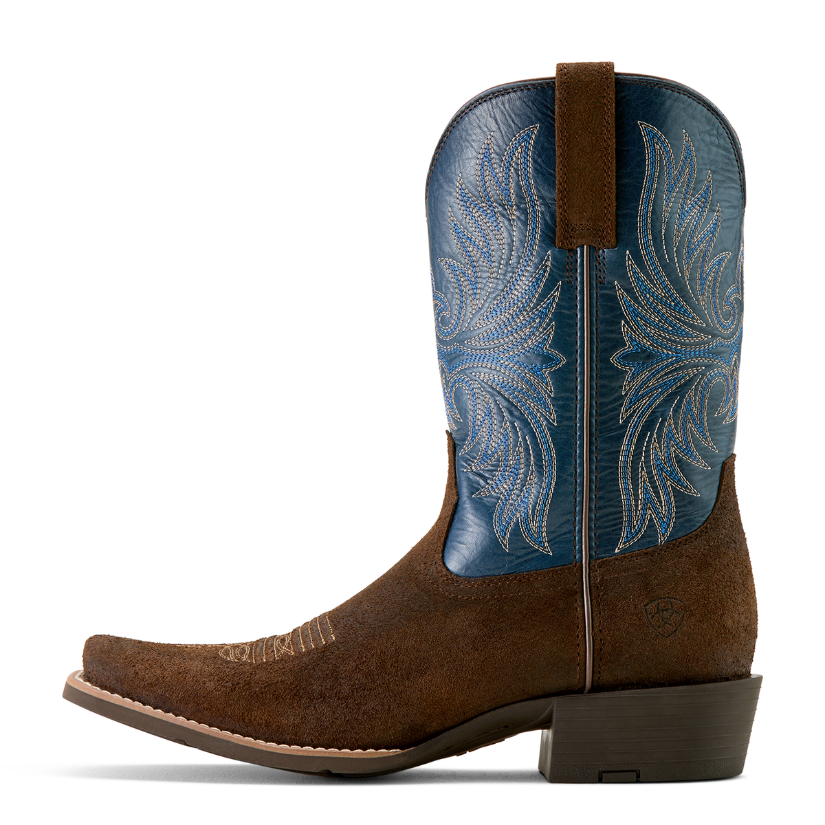 Ariat Men’s Sport Narrow Cutter Western Boot - Aged Smokehouse Roughout/Midnight Blue