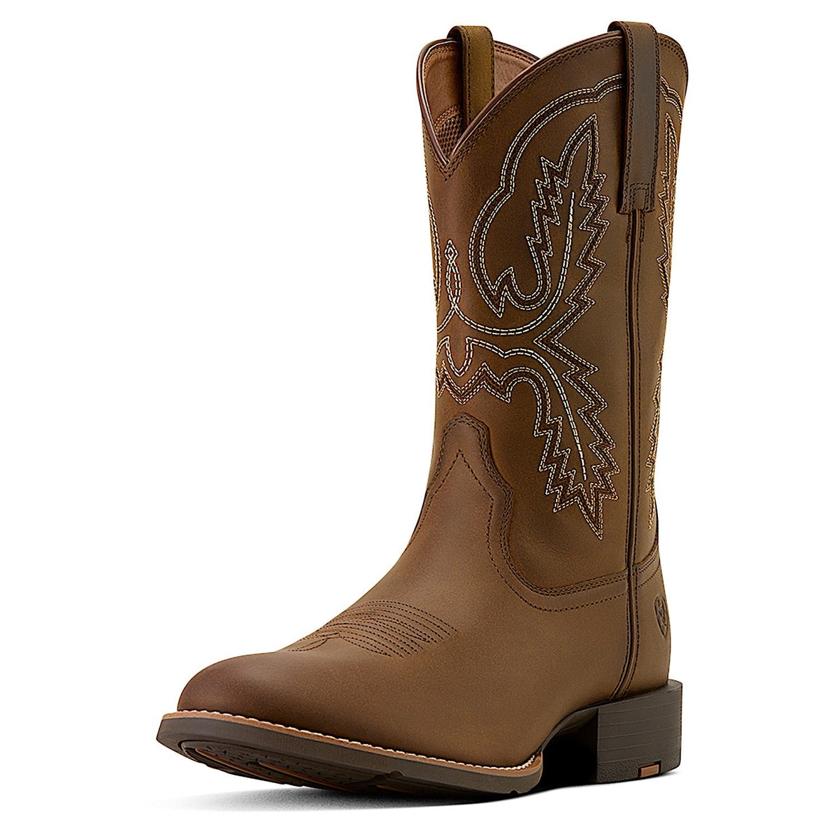 Ariat Mens Sport Spratten Wide Toe Cowboy Boot - Distressed Brown