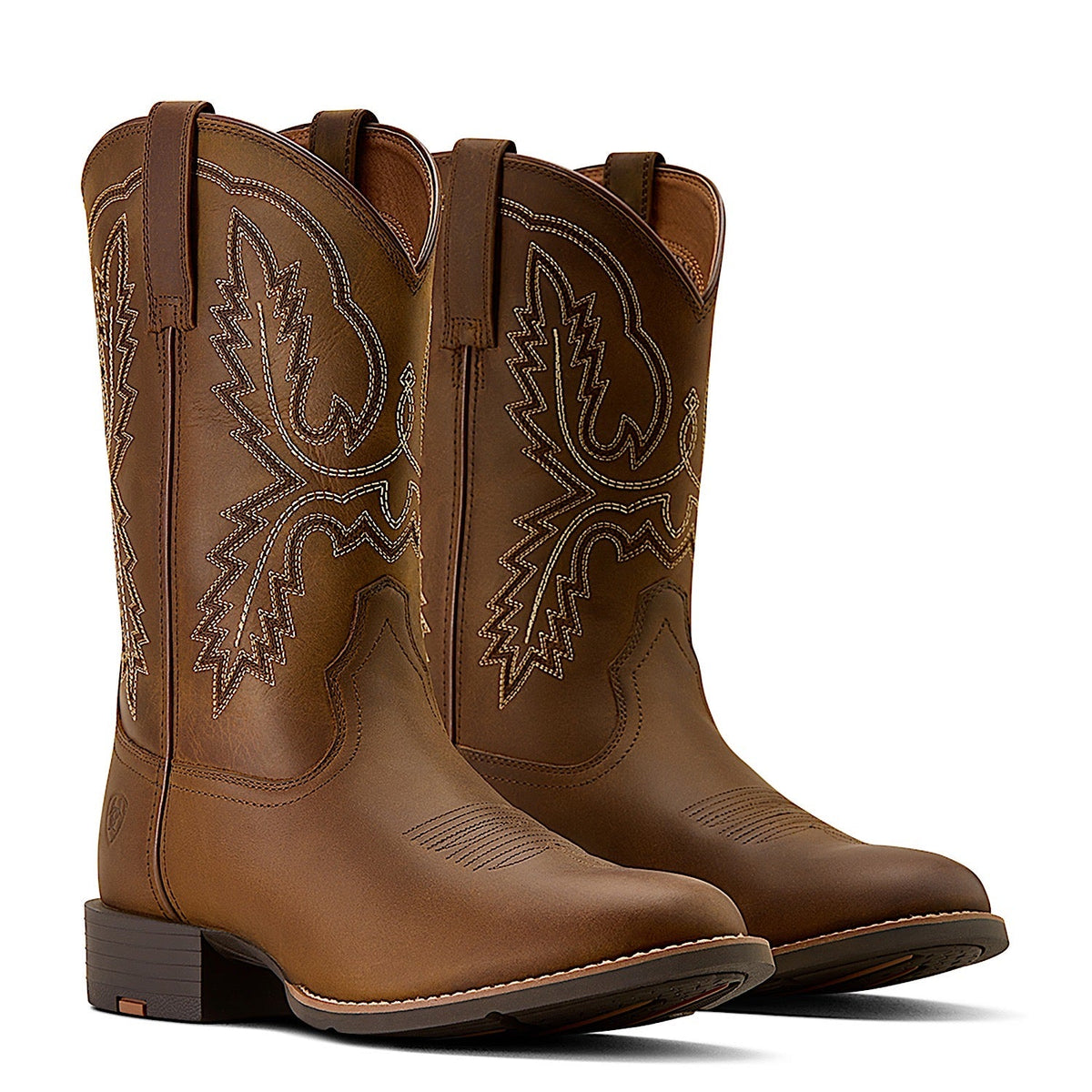 Ariat Mens Sport Spratten Wide Toe Cowboy Boot - Distressed Brown