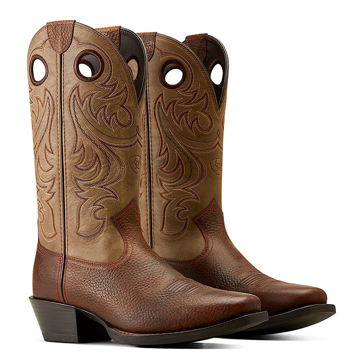 Ariat Men’s Sport Square Toe Brown Oiled Rowdy/Brown Bomber