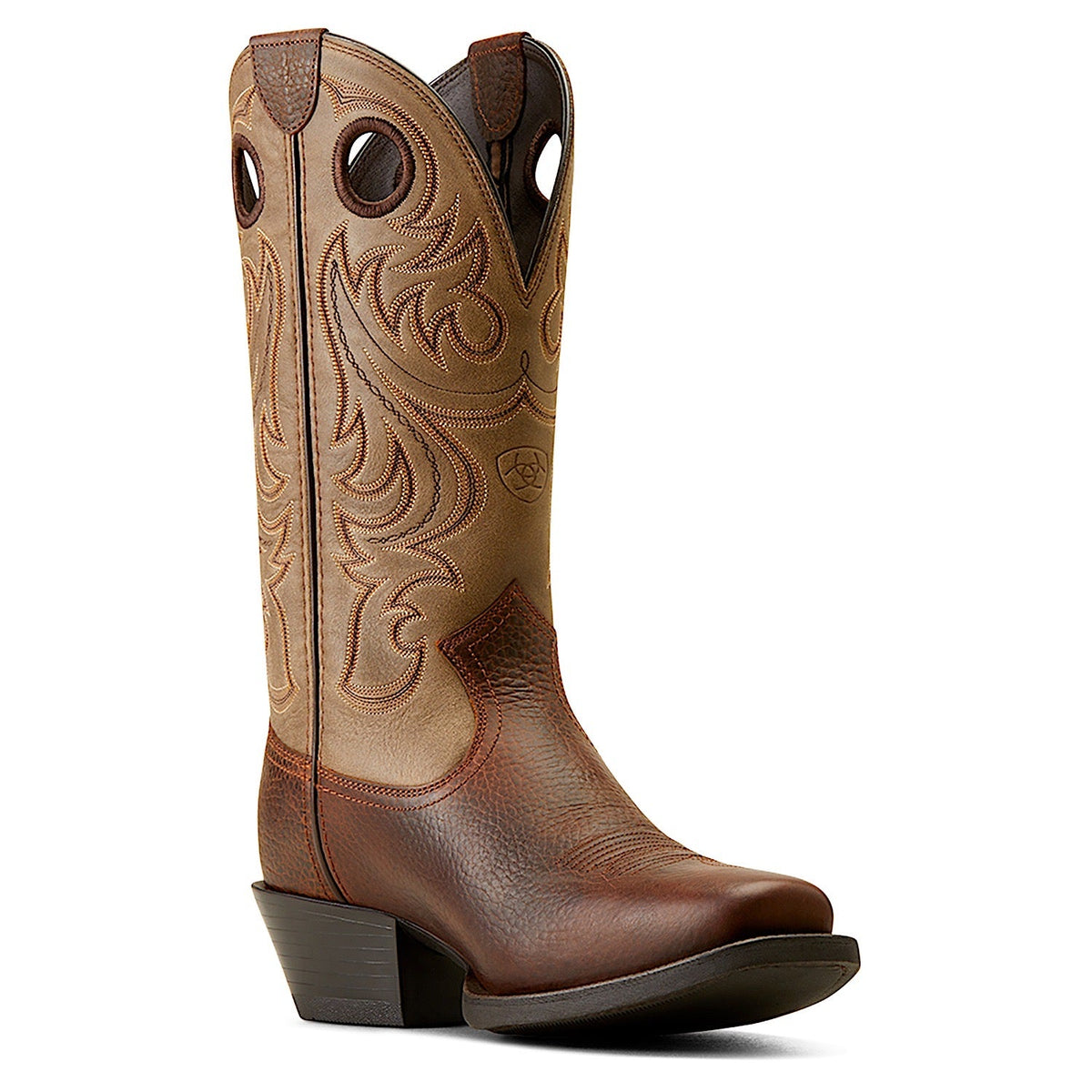 Ariat Men’s Sport Square Toe Brown Oiled Rowdy/Brown Bomber