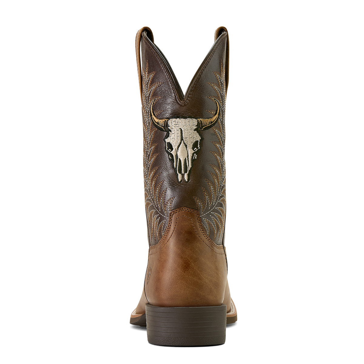 Ariat Mens Sport Steer Skull Cowboy Boot - Sandstorm/Bitter Chocolate