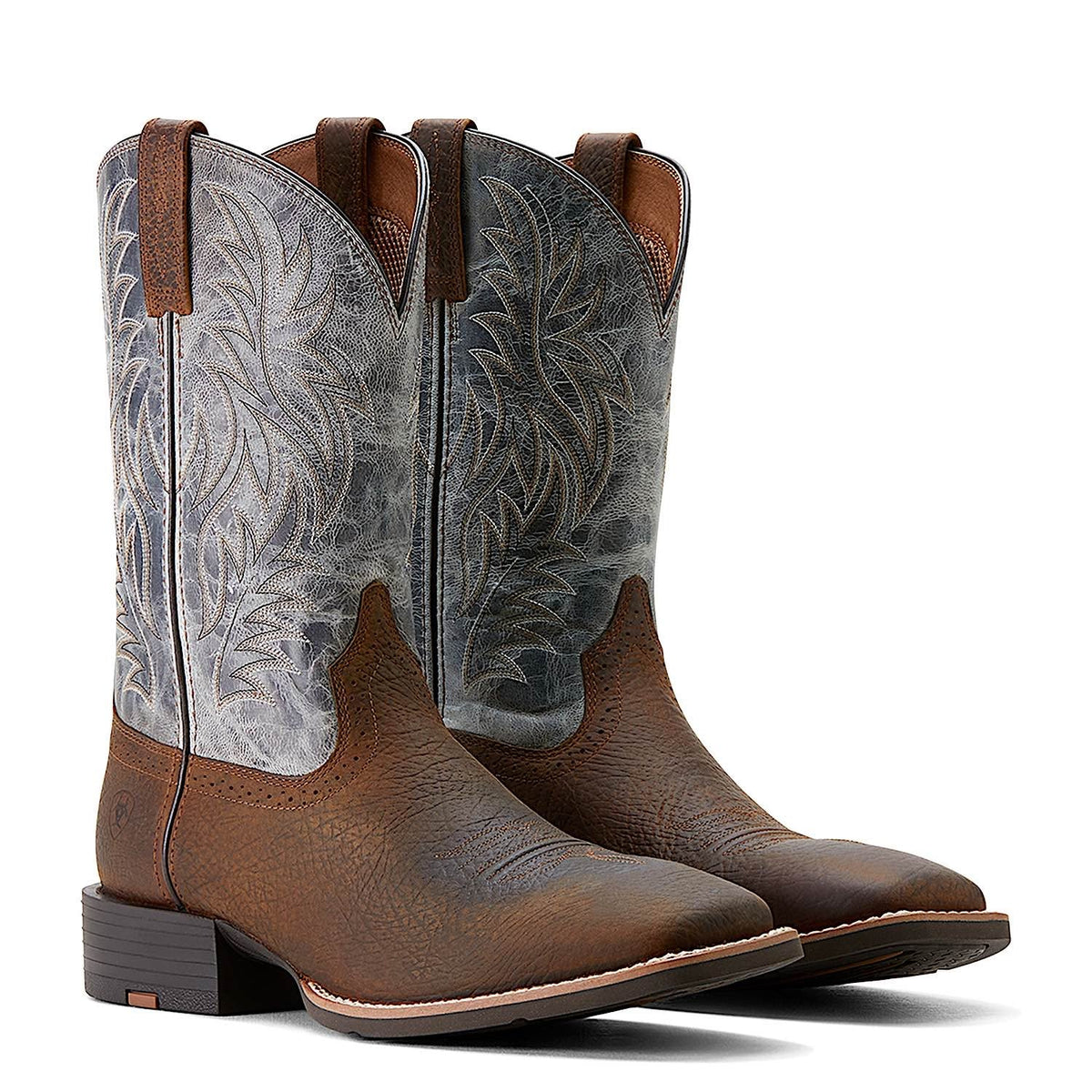 Ariat Men’s Sport Western Wide Square Toe Earth/Glacier Blue