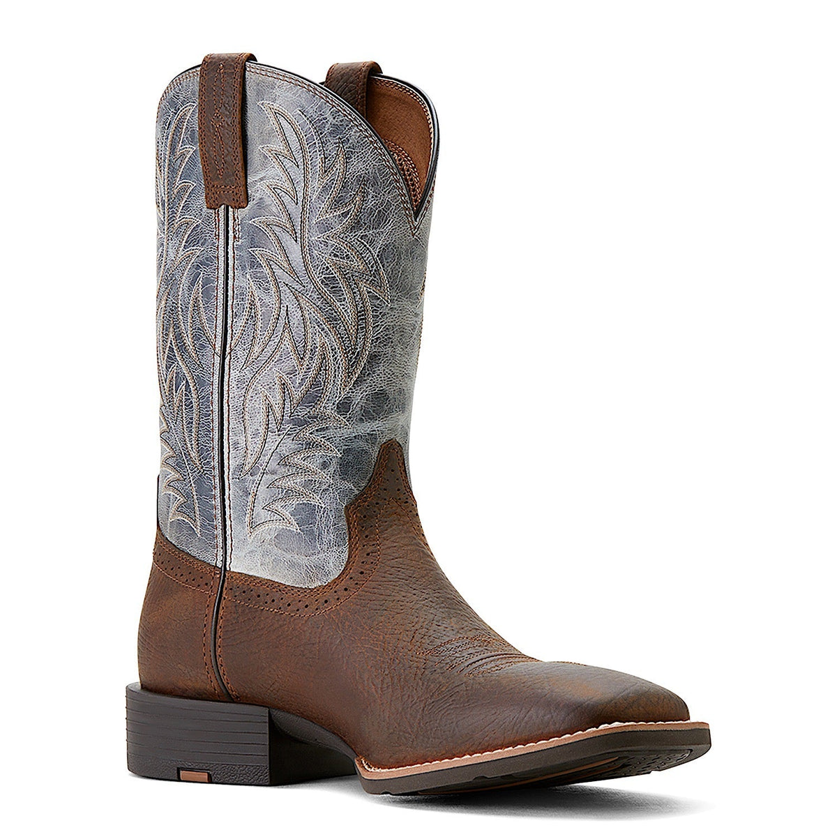 Ariat Men’s Sport Western Wide Square Toe Earth/Glacier Blue