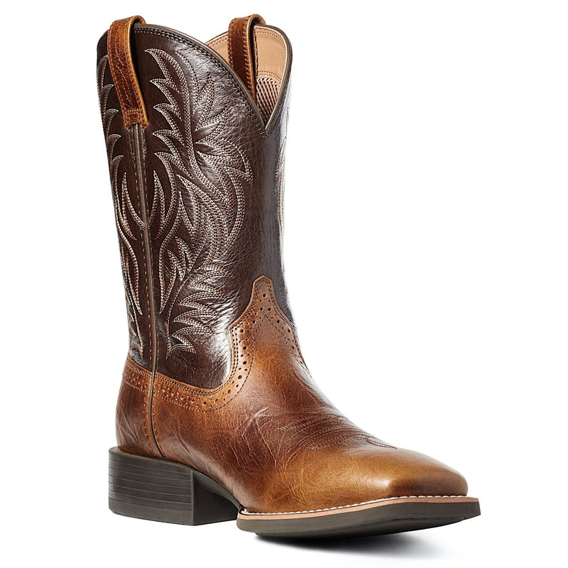 Ariat Men’s Sport Wide Square Toe Boot - Peanut Butter/Chaga Brown