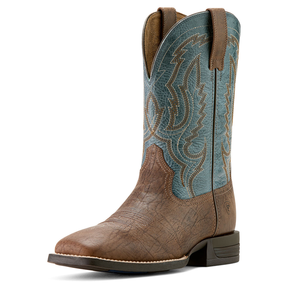 Ariat Men’s Steadfast Western Boot - Dusk Brown/Baby Blue Eyes