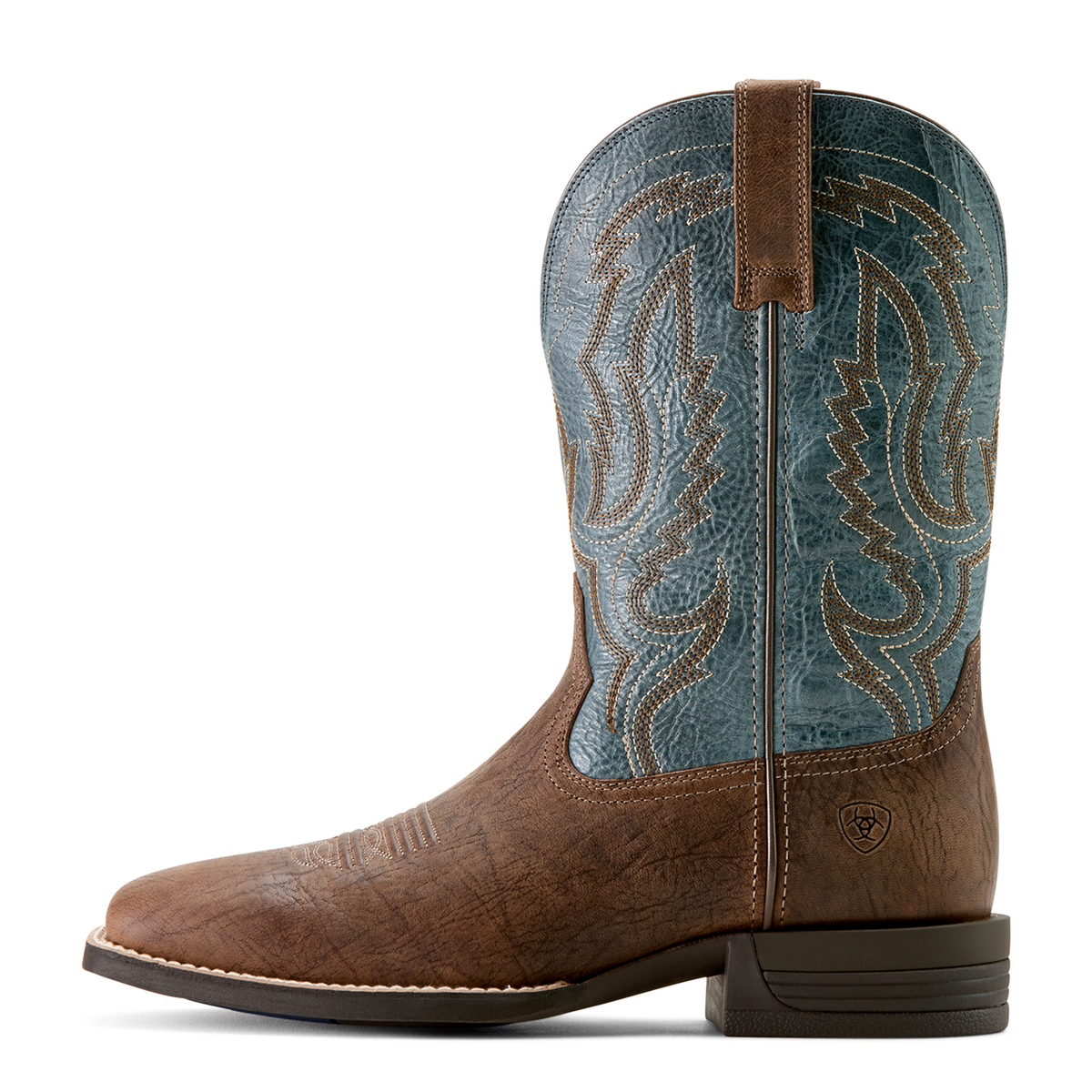 Ariat Men’s Steadfast Western Boot - Dusk Brown/Baby Blue Eyes
