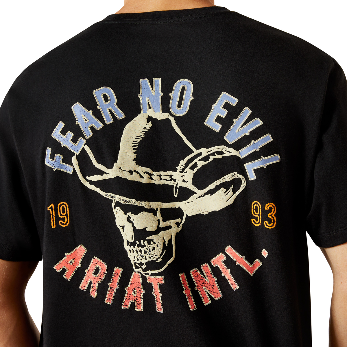 Ariat Mens Stitched Skull Tee - Black