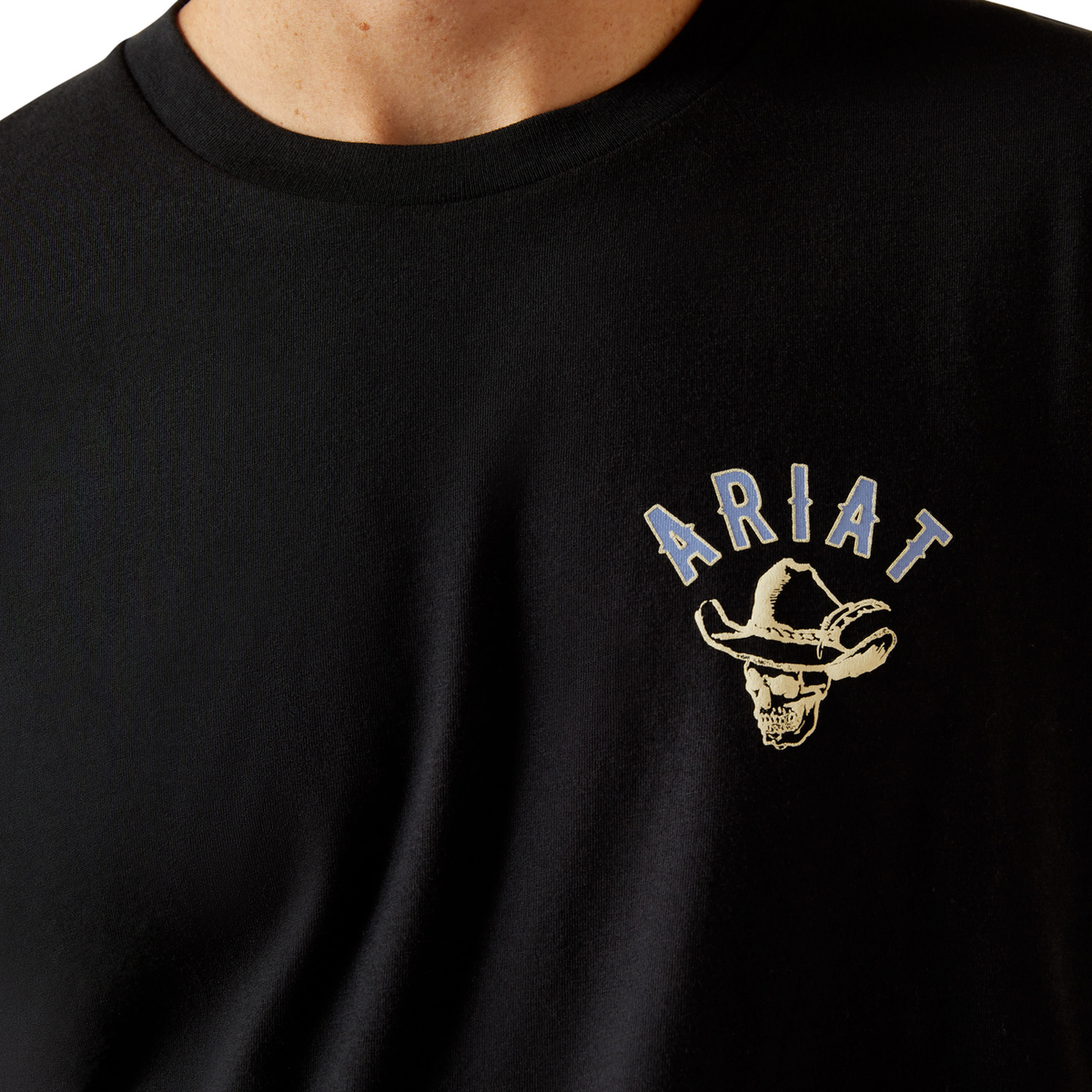Ariat Mens Stitched Skull Tee - Black