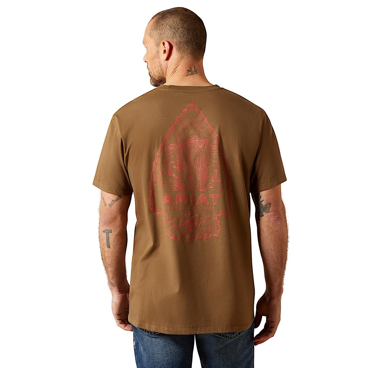Ariat Men’s Stone Arrowhead T-Shirt - Teak