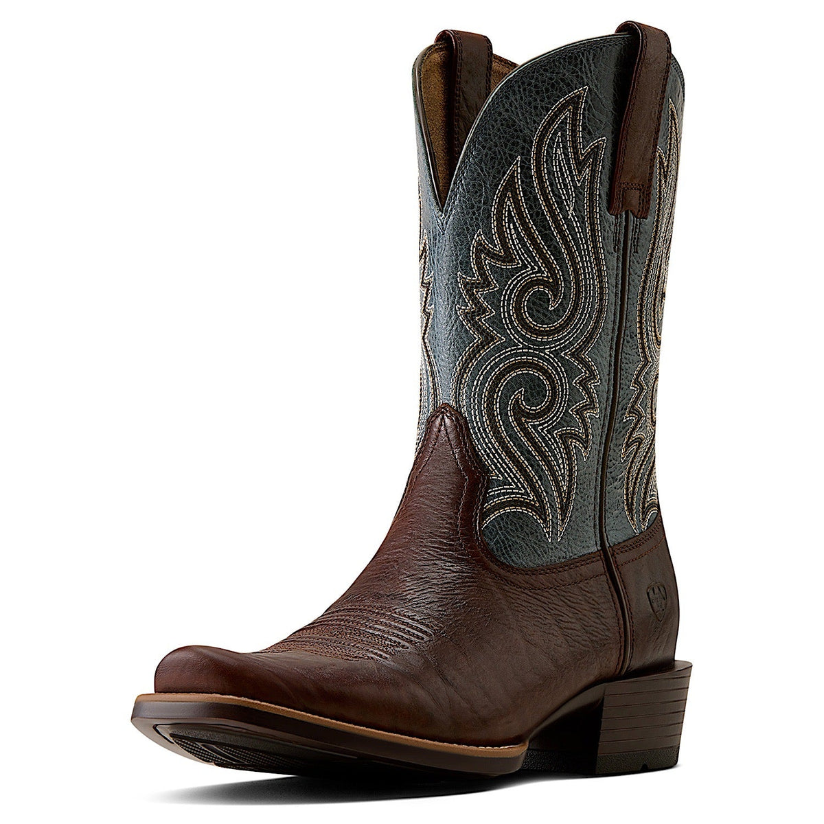 Ariat Men’s Stonebrook Narrow Cutter Toe Cowboy Boot - Java Edge/Baby Blue Eyes