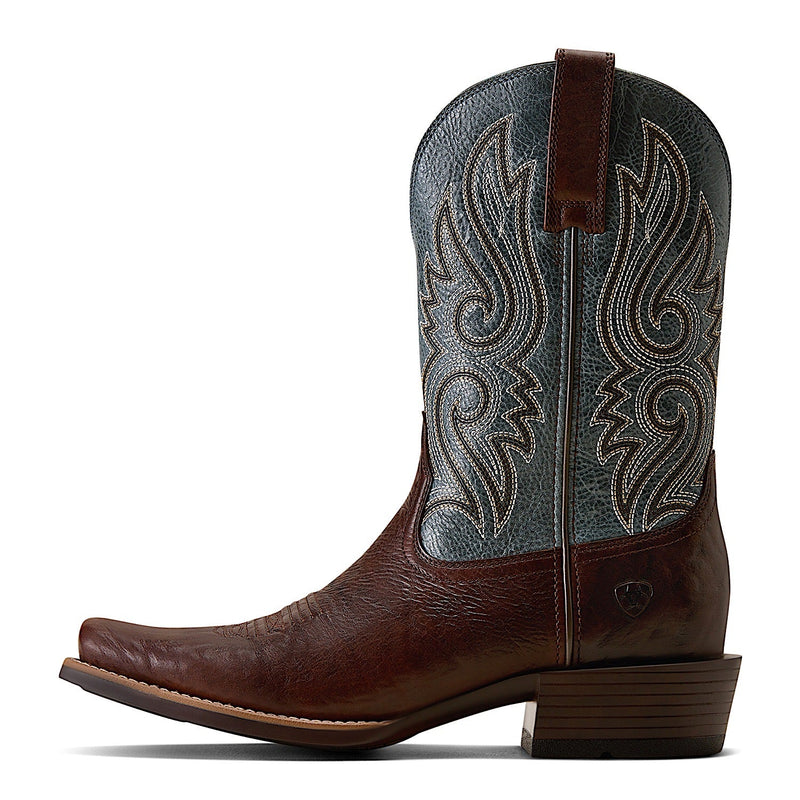 Ariat Men’s Stonebrook Narrow Cutter Toe Cowboy Boot - Java Edge/Baby Blue Eyes