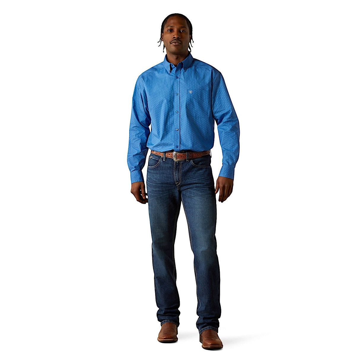 Ariat Mens Stratford Classic Fit Shirt - Royal Blue