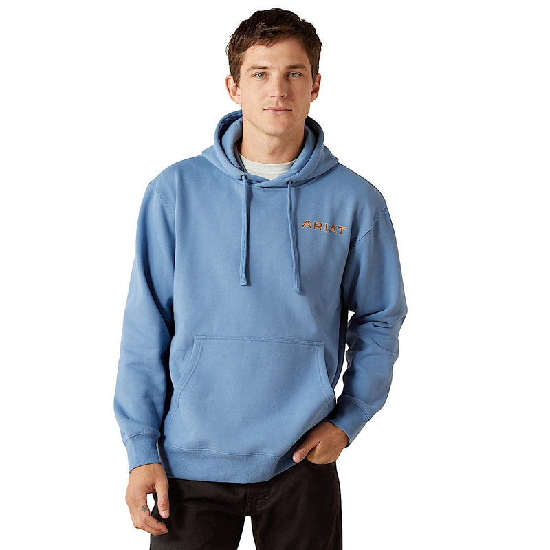 Ariat Mens Sun Valley Circle Hoodie - Coronet Blue