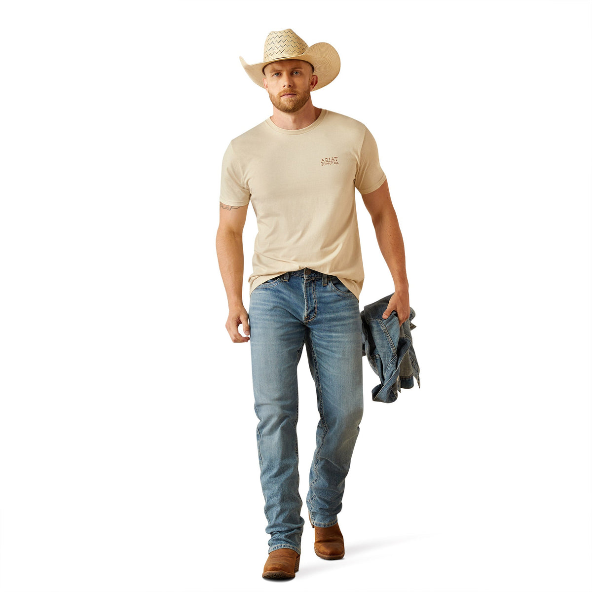 Ariat Mens Supply Co. Short Sleeve T Shirt - Natural