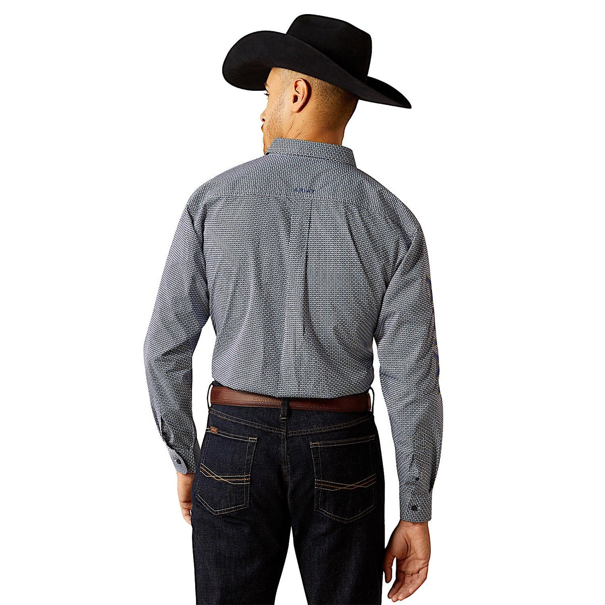 Ariat Men’s Team Keenan Classic Fit Shirt - Blue/Navy Blue