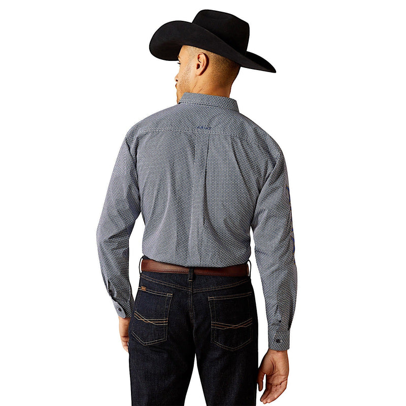 Ariat Men’s Team Keenan Classic Fit Shirt - Blue/Navy Blue