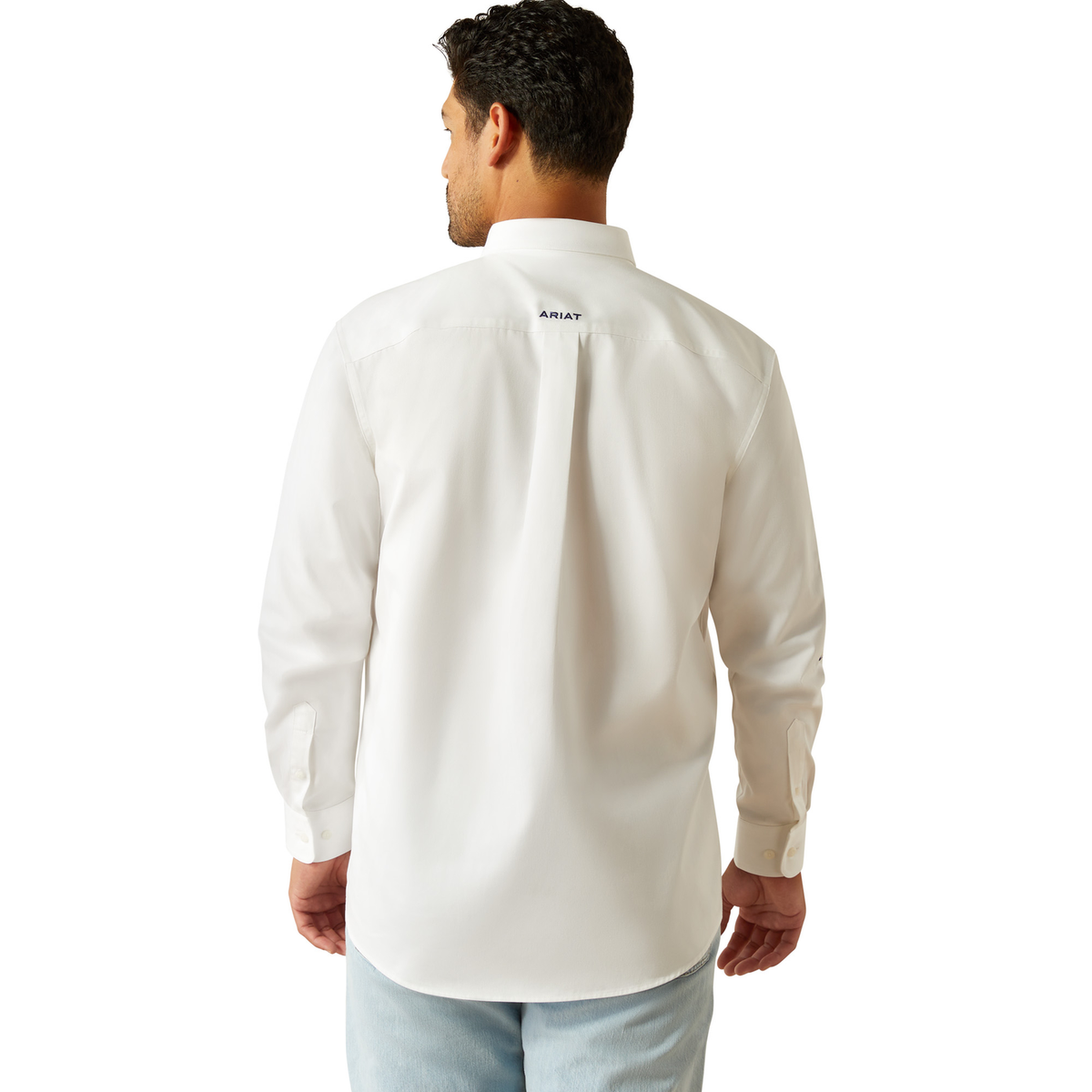 Ariat Mens Team Logo Twill Shirt - White / Teal