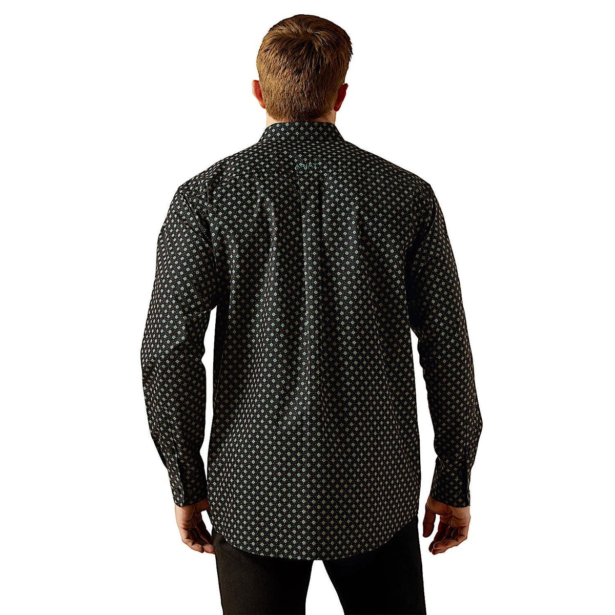 Ariat Mens Team Philbert Classic Fit Shirt - Black/Teal