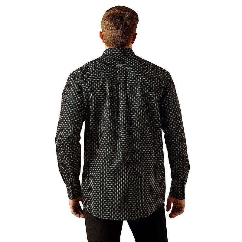 Ariat Mens Team Philbert Classic Fit Shirt - Black/Teal