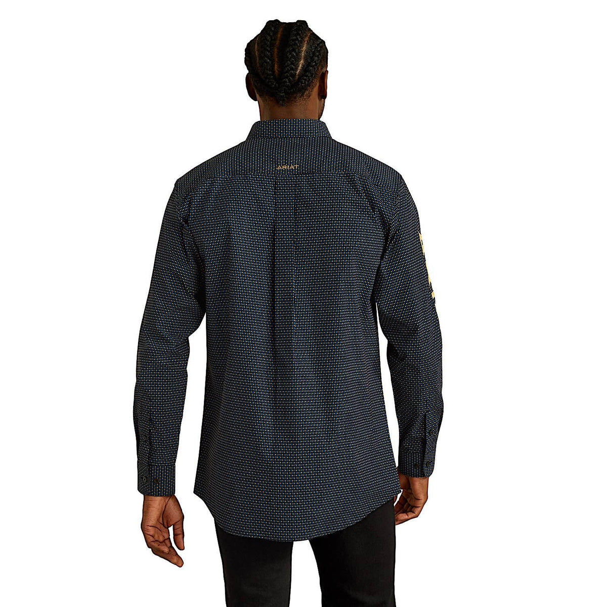 Ariat Mens Team Portland Fitted Shirt - Black/Gold